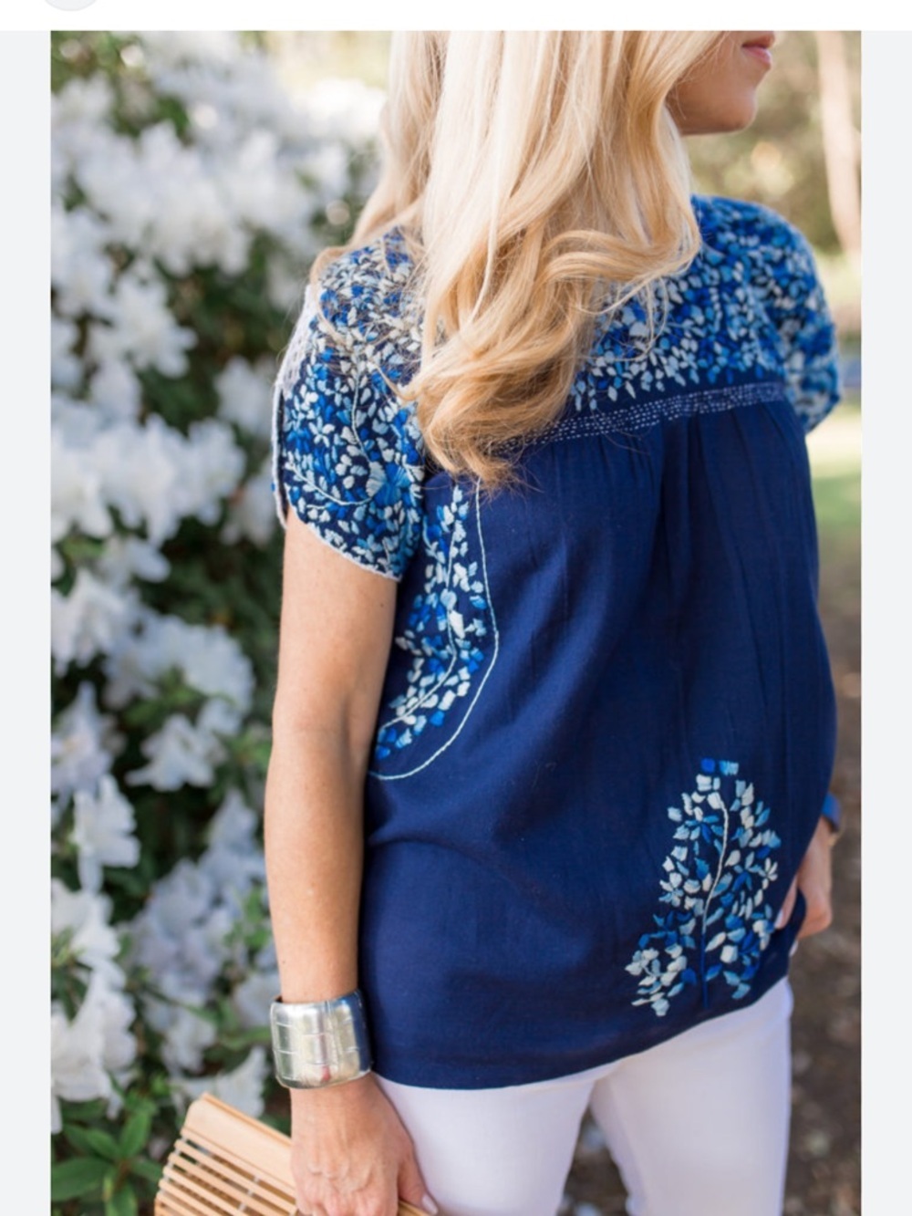 Roberta Roller Rabbit Mamie top, Oaxacan Mexican-style embroidered blouse